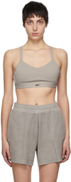 Reebok Classics Grey Lux Strappy Sports Bra