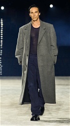 Ami Paris Single-breasted wool-blend coat