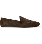 Loro Piana - Maurice Cashmere-Lined Suede Slippers - Men - Brown