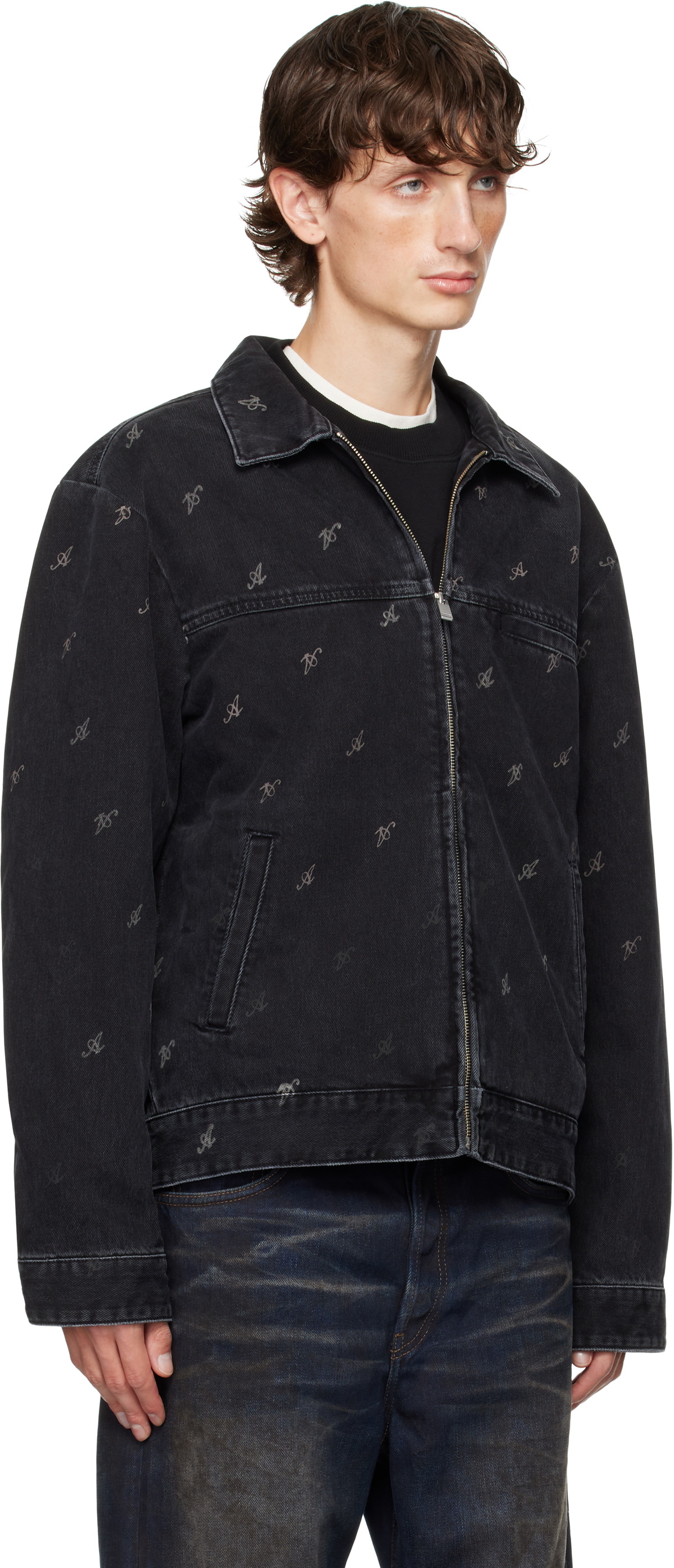 Axel Arigato Black Signature 'A' Denim Jacket Axel Arigato