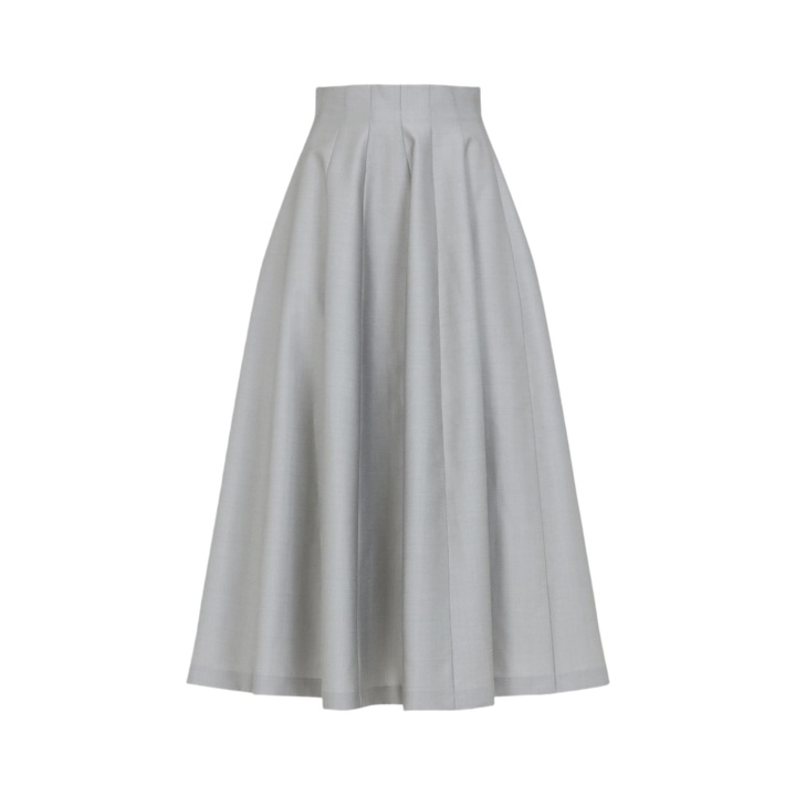 Photo: Alberta Ferretti Virgin Wool Midi Skirt