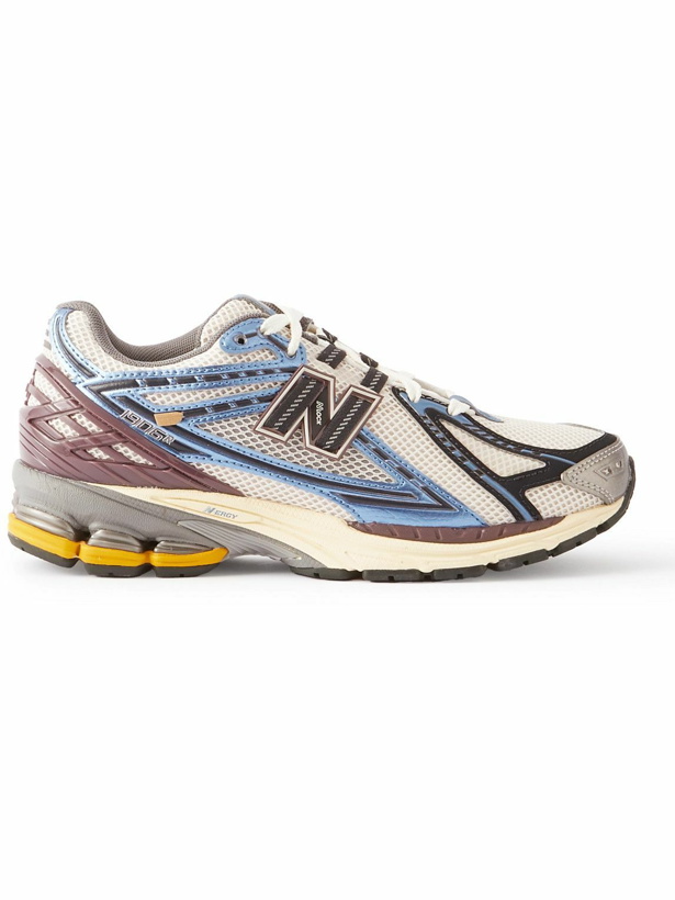 Photo: New Balance - M1906 Rubber-Trimmed Mesh and Metallic Faux Leather Sneakers - Blue
