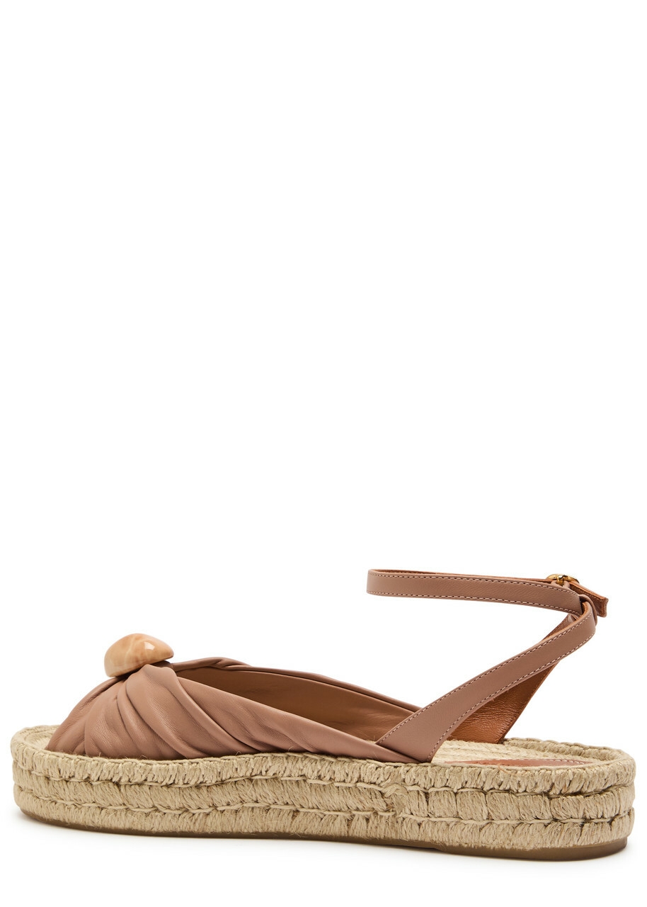 Zimmermann Gleam Gathered Espadrilles Beige