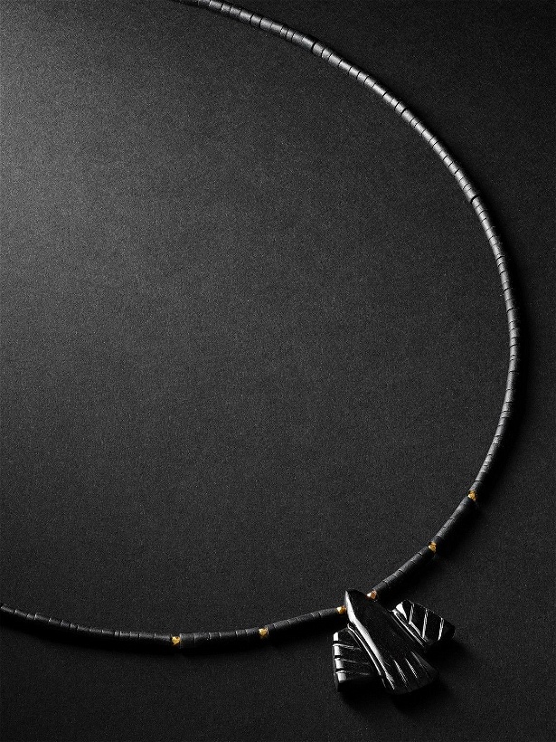 Photo: Jacquie Aiche - Gold, Onyx and Beaded Necklace