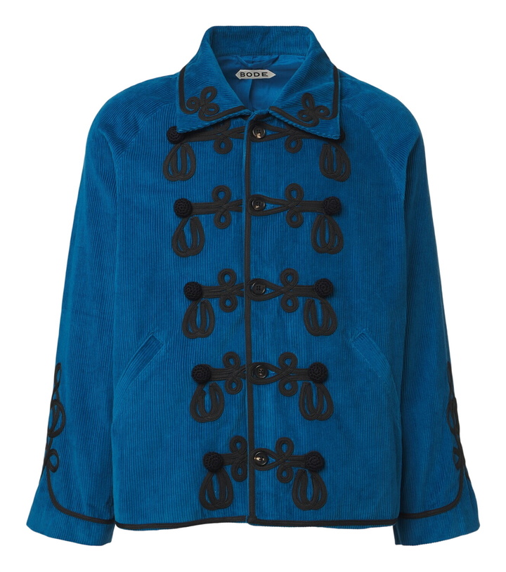 Photo: Bode Stagecoach embroidered cotton corduroy jacket
