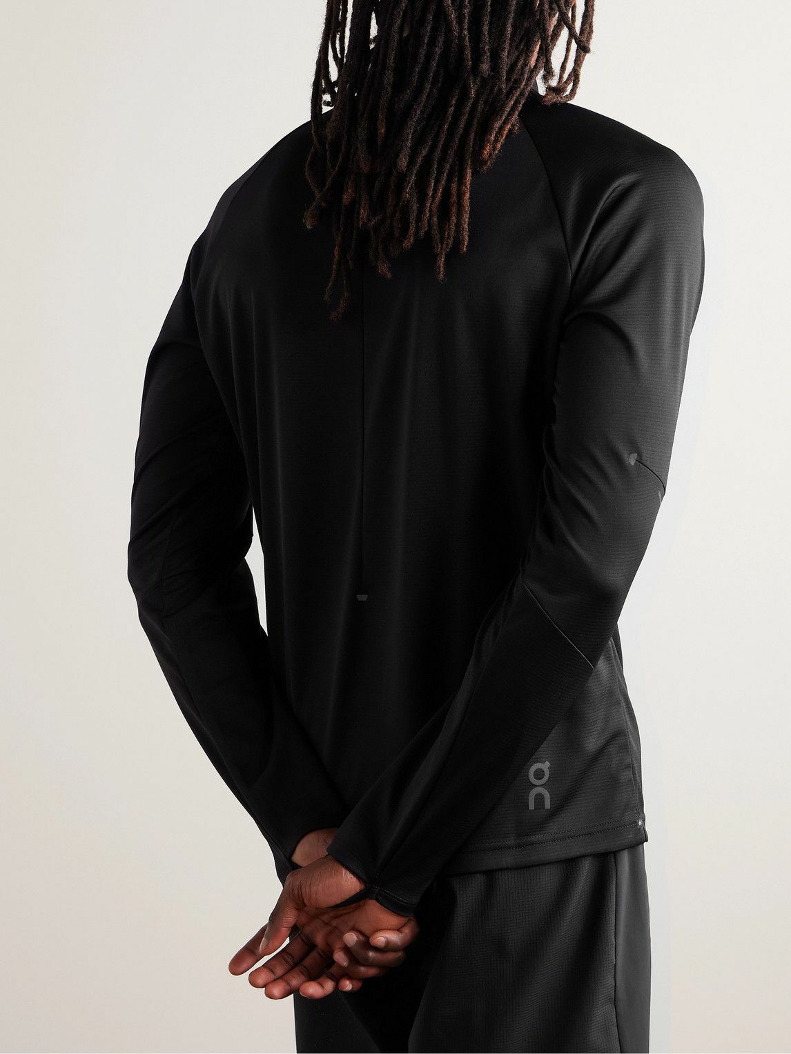 ON - Climate Stretch Recycled-Jersey Half-Zip Top - Black