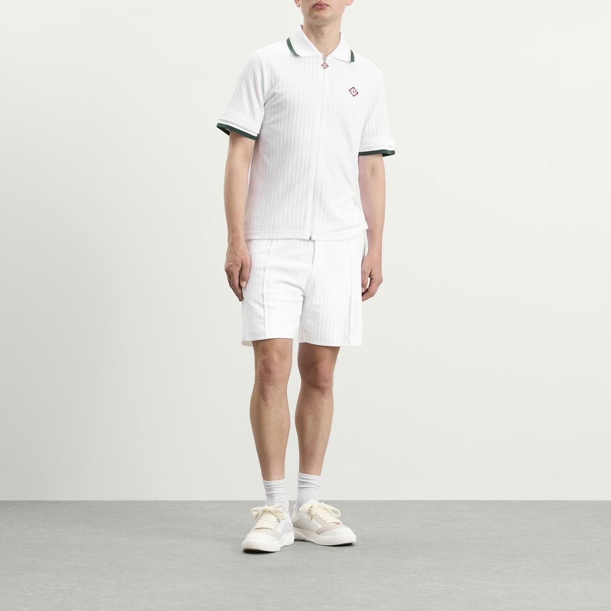 Casablanca Men's Velour Shorts in White