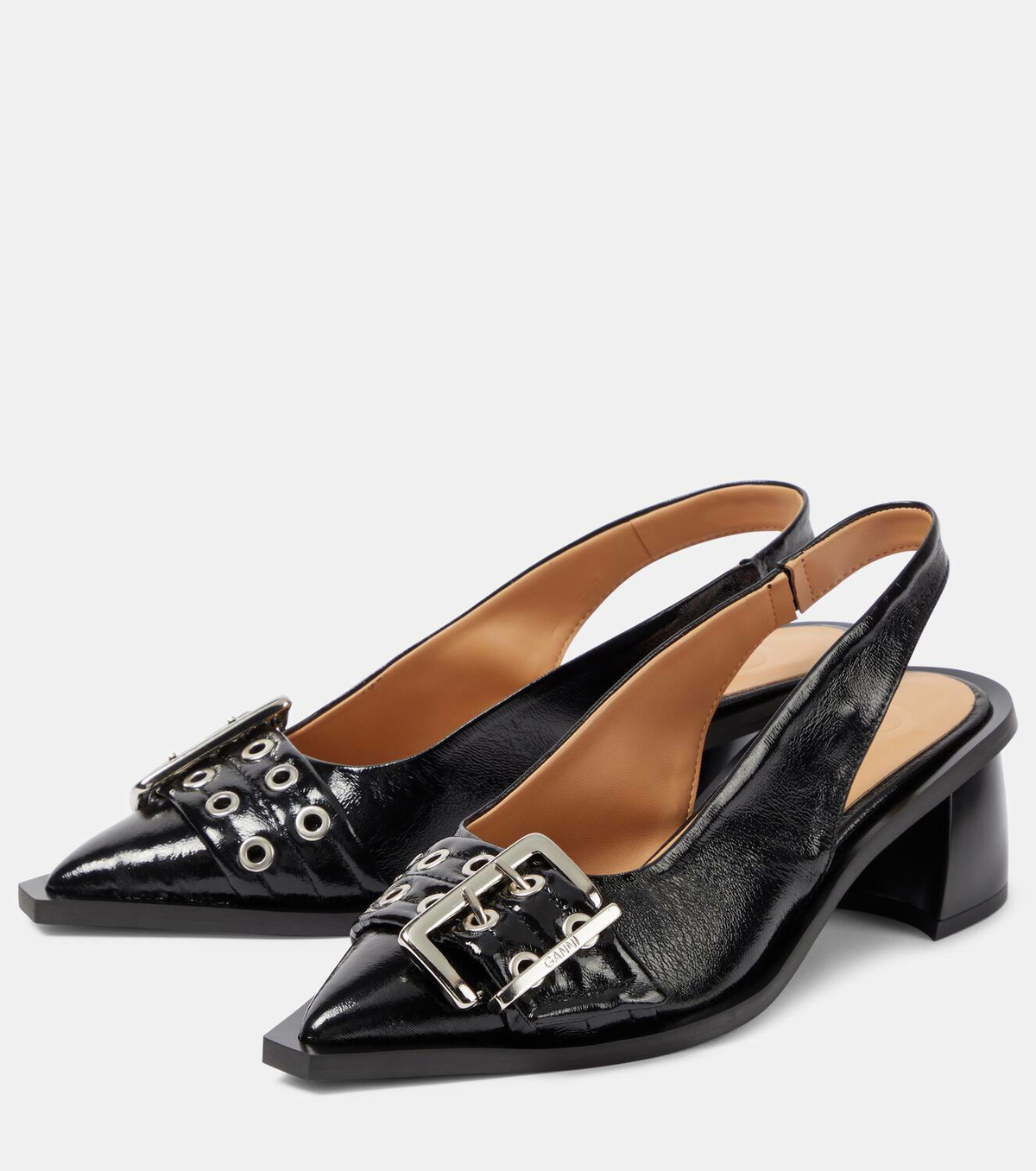 GANNI フェミニン ハックル ハレリナ S2872 838 Ganni Buckle ballerinas for Women - Pink in UAE | Level Shoes