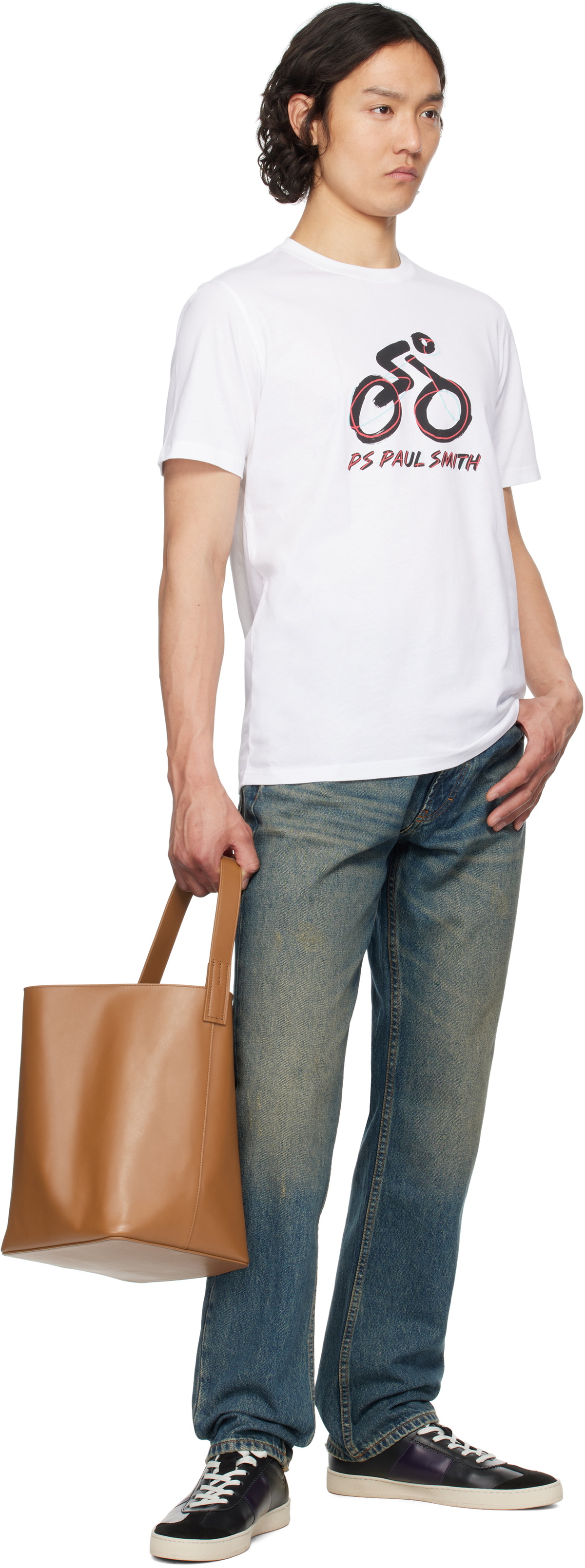 PS by Paul Smith White Bike T-shirt
