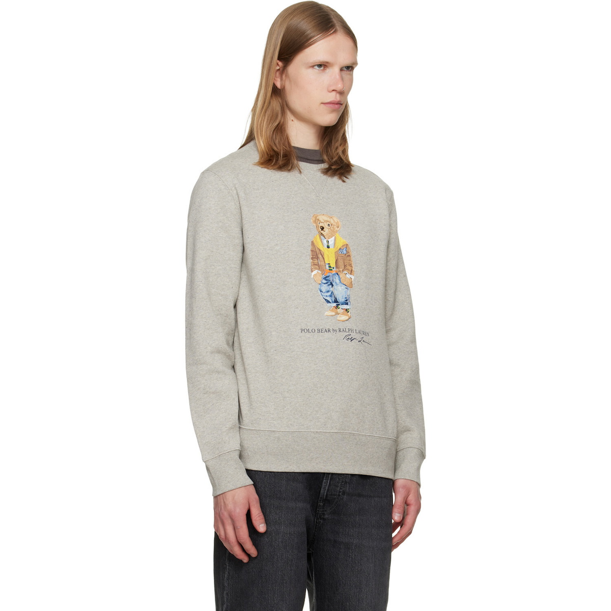 Polo Ralph Lauren Gray Polo Bear Fleece Sweatshirt