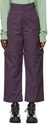 GR10K Purple Polyester Trousers