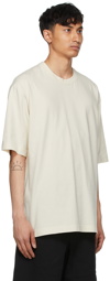 Y-3 Beige Raw Jersey Graphic Floral T-Shirt