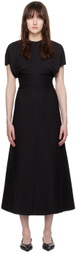 TOTEME Black Slouch Waist Maxi Dress