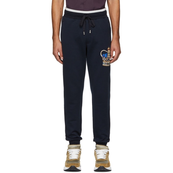 Photo: Dolce and Gabbana Blue Crown Lounge Pants