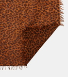 Isabel Marant Leopard-print cashmere and wool scarf