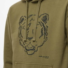 Maharishi Men's Warhol Tiger Embroidered Hoody in Olive