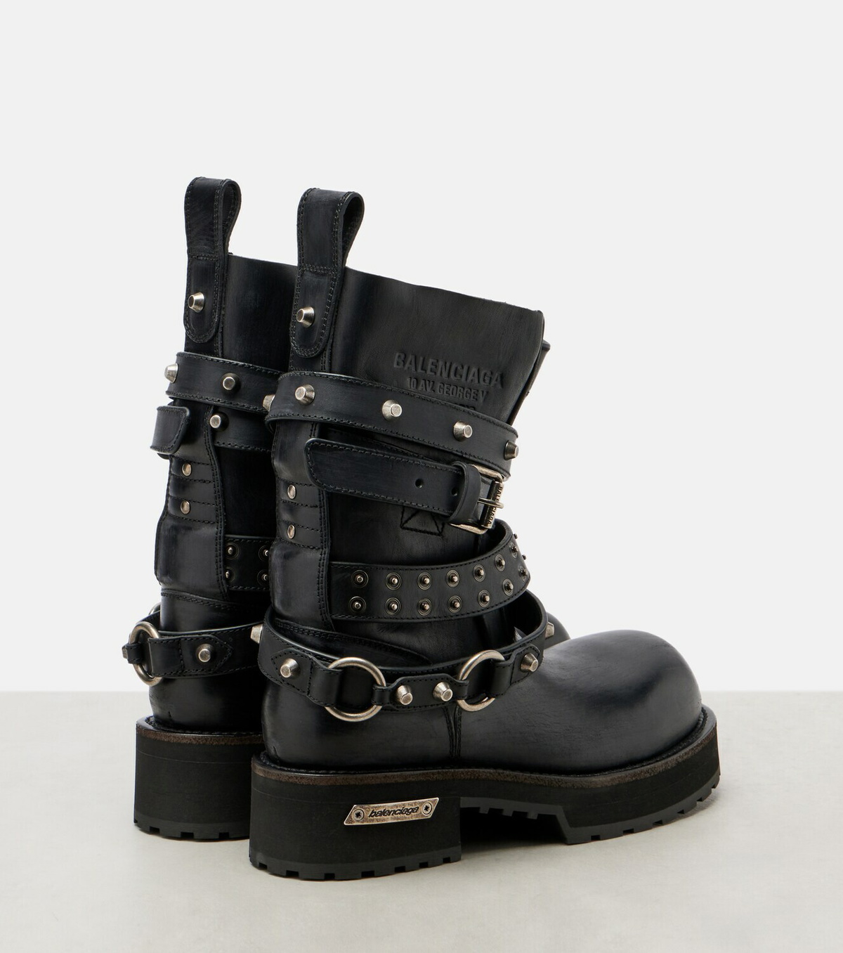 Balenciaga Venom City leather biker boots