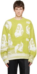 Feng Chen Wang Yellow Jacquard Sweater