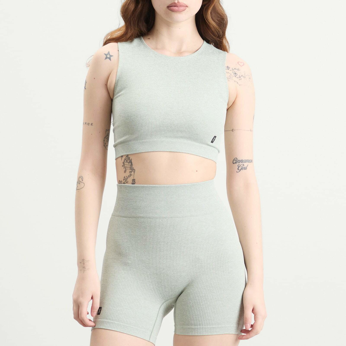 ON Women's Studio Knit Crop Top in Mineral Heather