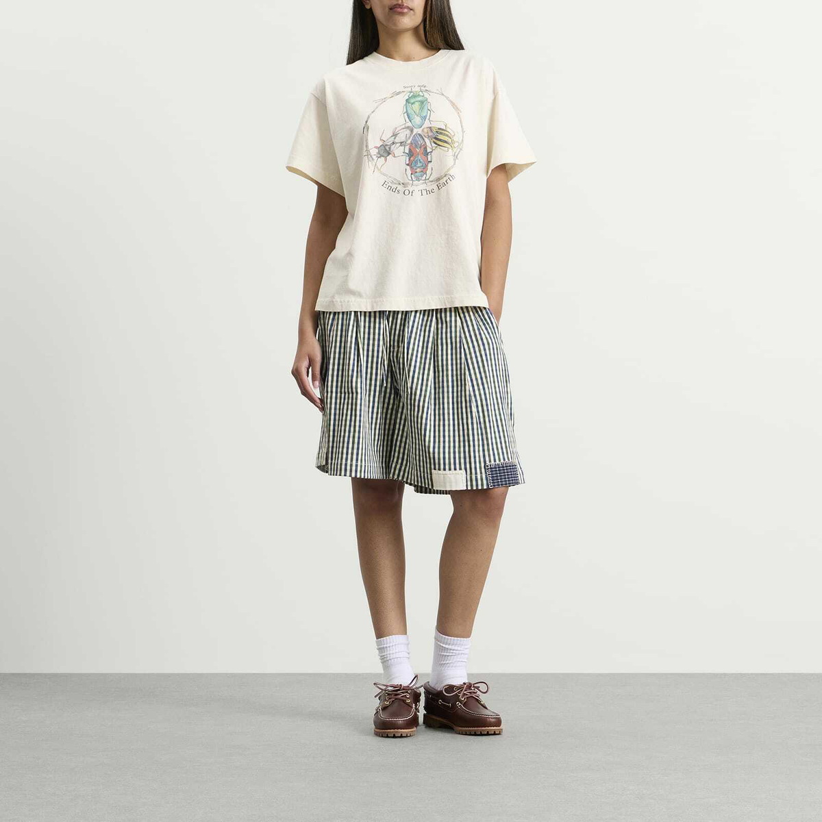 Story mfg. Check Bridge Shorts - Presented by END. in Blue