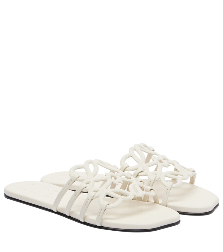 Photo: Loewe Petal Anagram leather slides