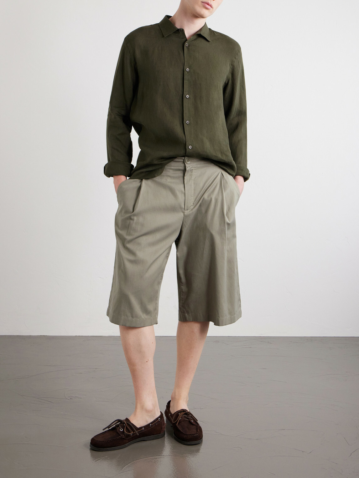 Orlebar Brown - Giles Linen Shirt - Green