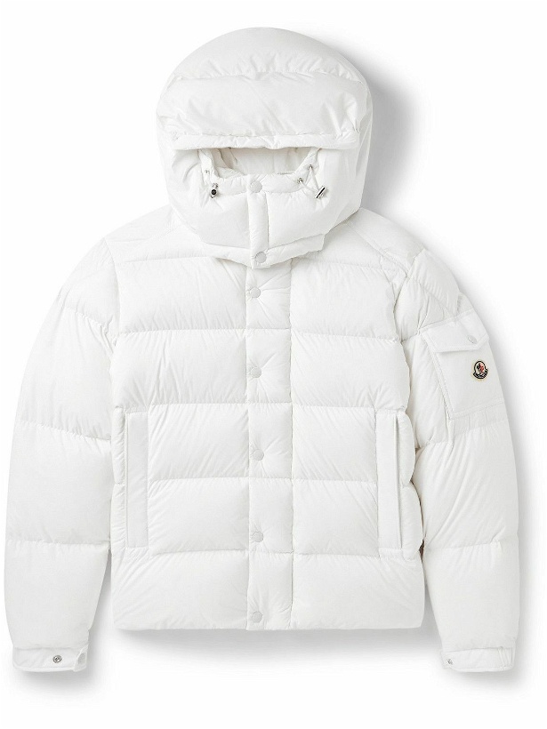 Photo: Moncler - Vezere Logo-Appliquéd Quilted Nylon Hooded Down Jacket - White