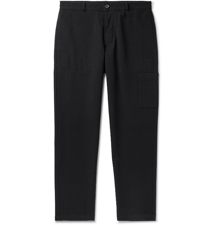 Photo: Oliver Spencer - Judo Tapered Organic Cotton-Twill Trousers - Blue