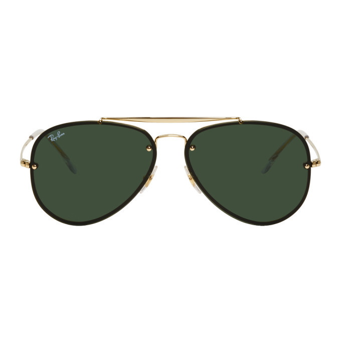 Photo: Ray-Ban Gold and Green Blaze Highstreet Sunglasses