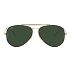 Ray-Ban Gold and Green Blaze Highstreet Sunglasses