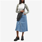 Wood Wood Women's Venja Denim Wrap Skirt in Heavy Rinse Wash