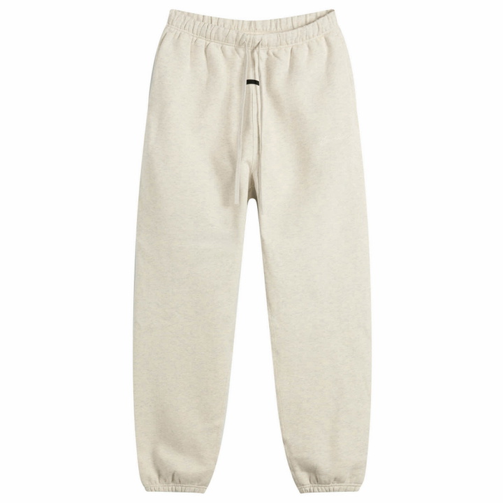 Photo: Fear of God ESSENTIALS Men's Signature Classic Sweat Pants in Oatmeal Heather