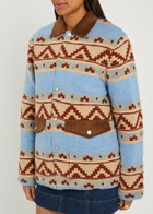 Guest In Residence Western Industry Quilted Wool and Cashmere-blend Jacket Blue