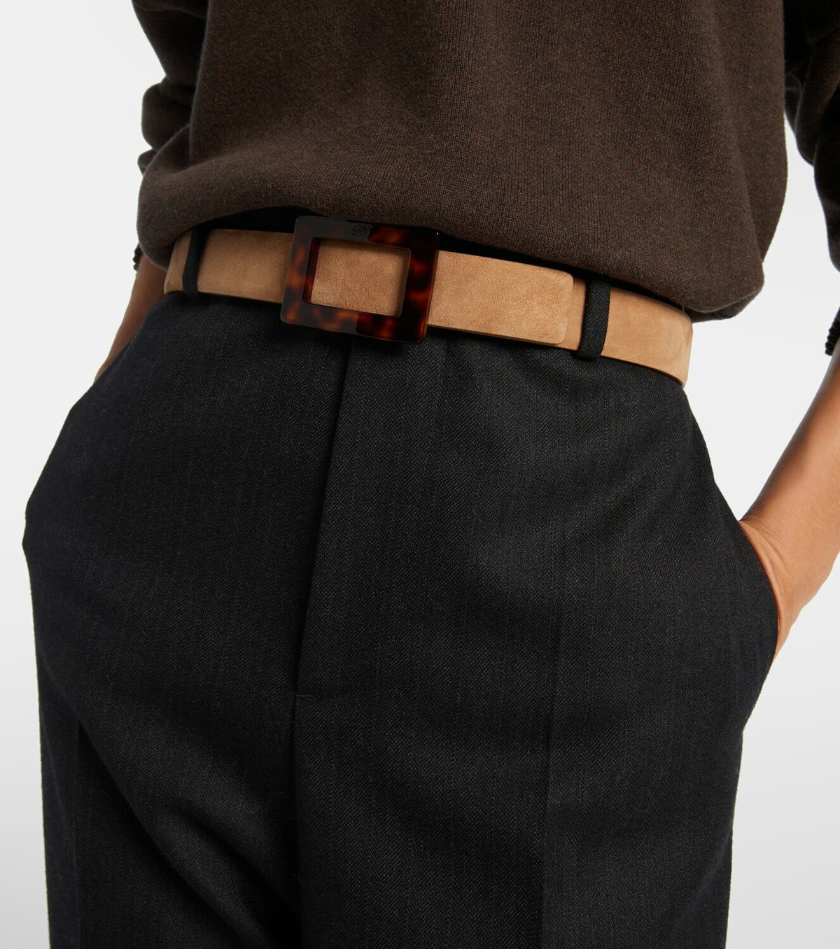 Roger Vivier Belle Vivier suede belt