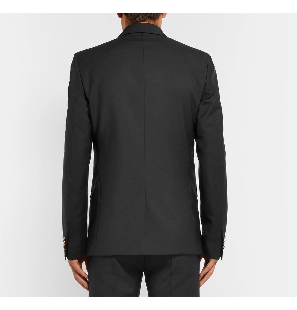 Givenchy - Black Slim-Fit Wool and Mohair-Blend Blazer - Men - Black ...