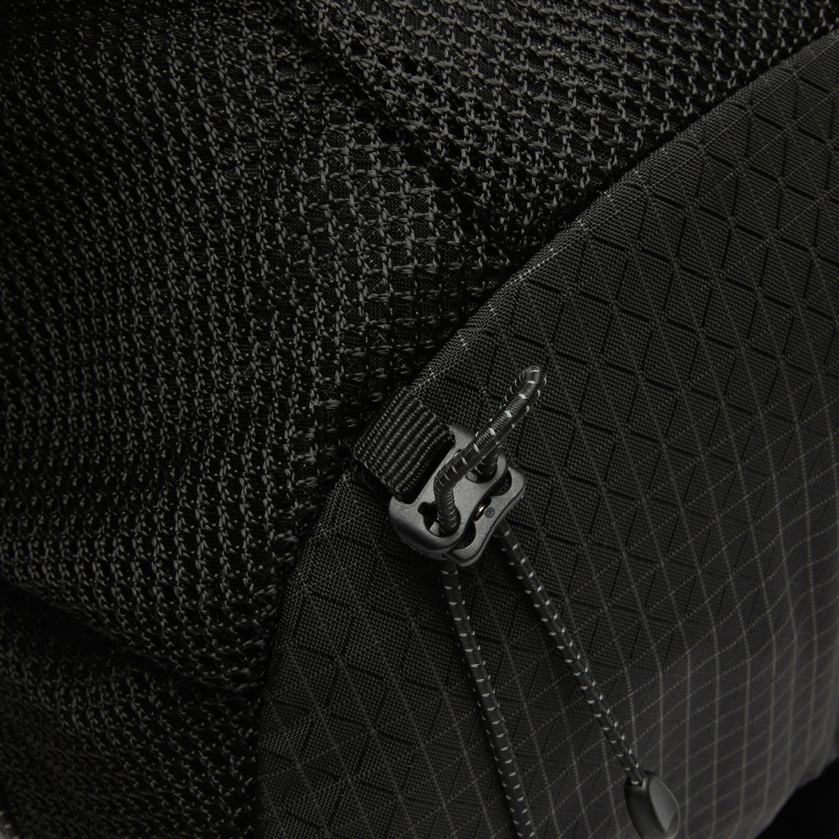CAYL Men's Gaya Rolltop Mesh Backpack in Grid Black 