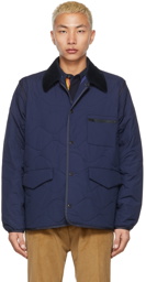 Paul Smith Blue Quilted Recycled Nylon Jacket