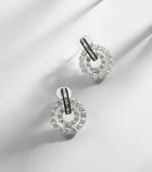 Kamyen Diana 18kt white gold and enamel earrings with diamonds