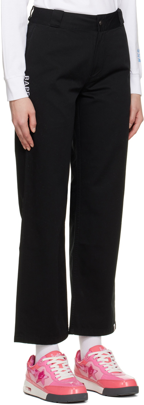 BAPE Black Work Trousers