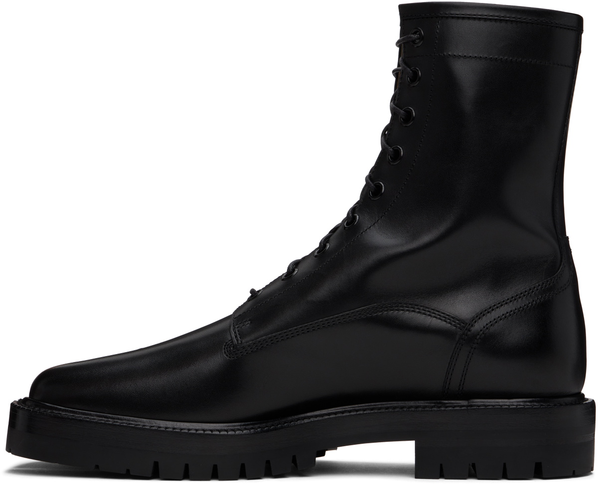 Maison Margiela Black Tabi County Combat High-Top Boots Maison