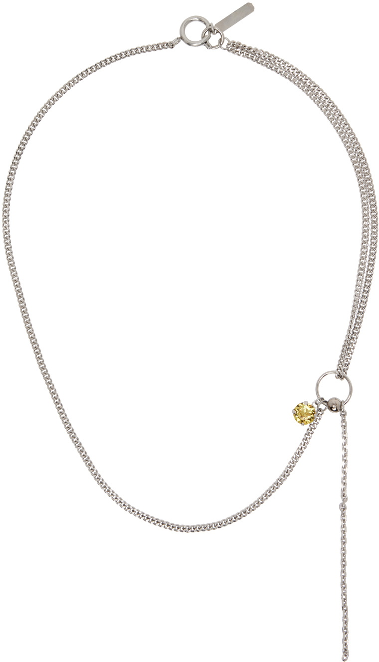 Justine Clenquet SSENSE Exclusive Silver Larry Necklace