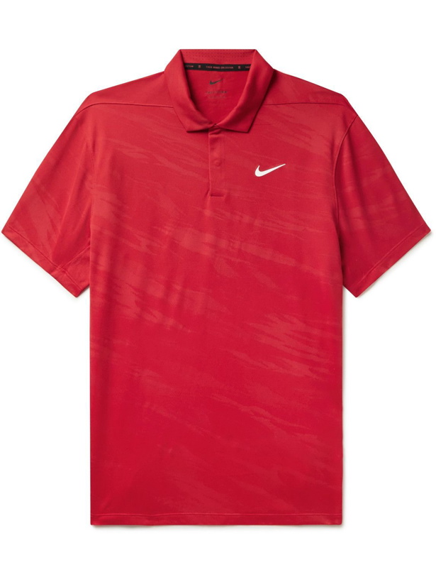 Photo: Nike Golf - Tiger Woods Dri-FIT ADV Golf Polo Shirt - Red