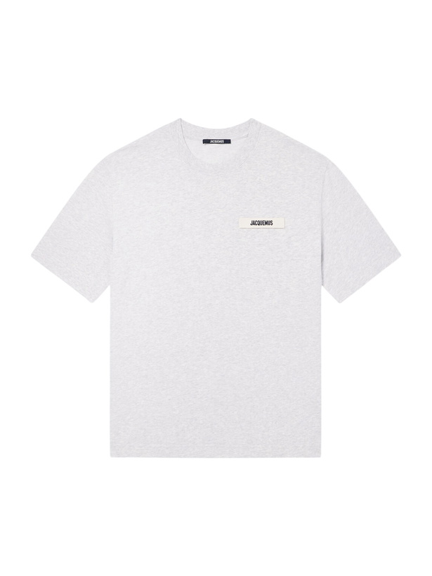 Photo: Jacquemus - Logo-Appliquéd Cotton-Jersey T-Shirt - Gray