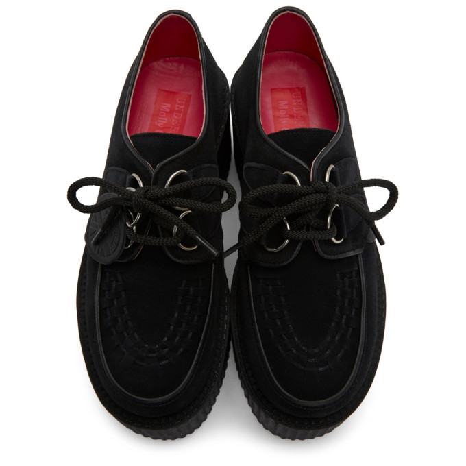 Molly Goddard Black Suede Triple Creepers Molly Goddard