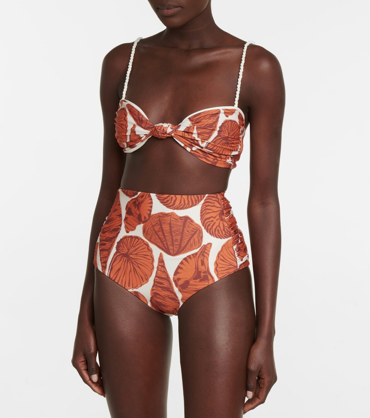 【お手ごろ価格】JOHANNA ORTIZ ブラウン ビキニ Johanna Ortiz Zambia Bikini Top in Coconuts Black, Peach