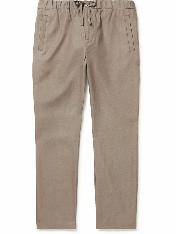 Photo: Frescobol Carioca - Oscar Straight-Leg TENCEL Drawstring Trousers - Brown