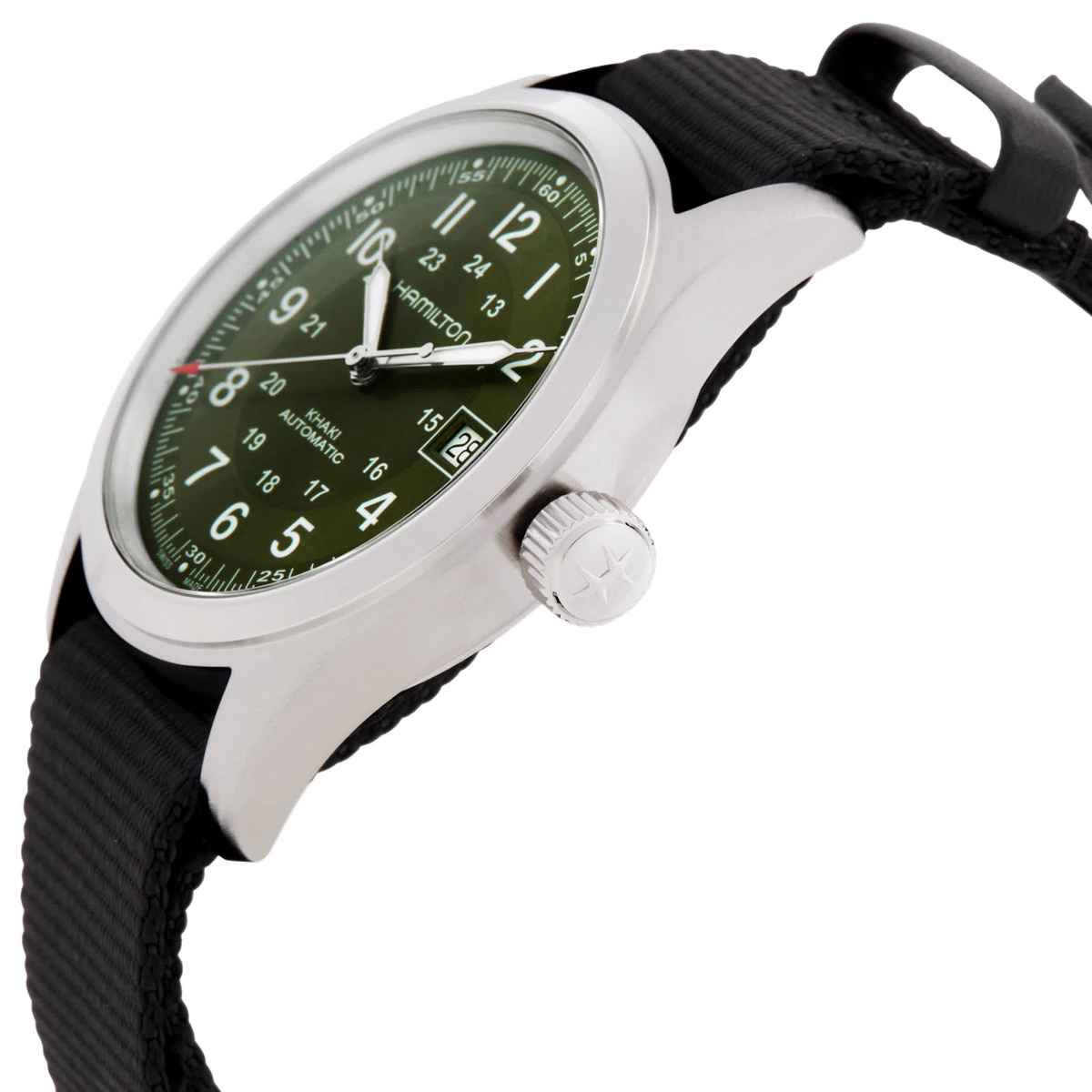 Hamilton Khaki Field Automatic Green Dial Mens Watch H70455960