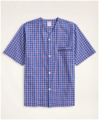 Brooks Brothers Men's Check Short Pajamas | Blue