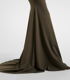 Alex Perry Satin-trimmed gown
