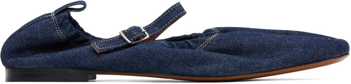 Photo: Maison Kitsuné Blue Denim Ballerina Flats